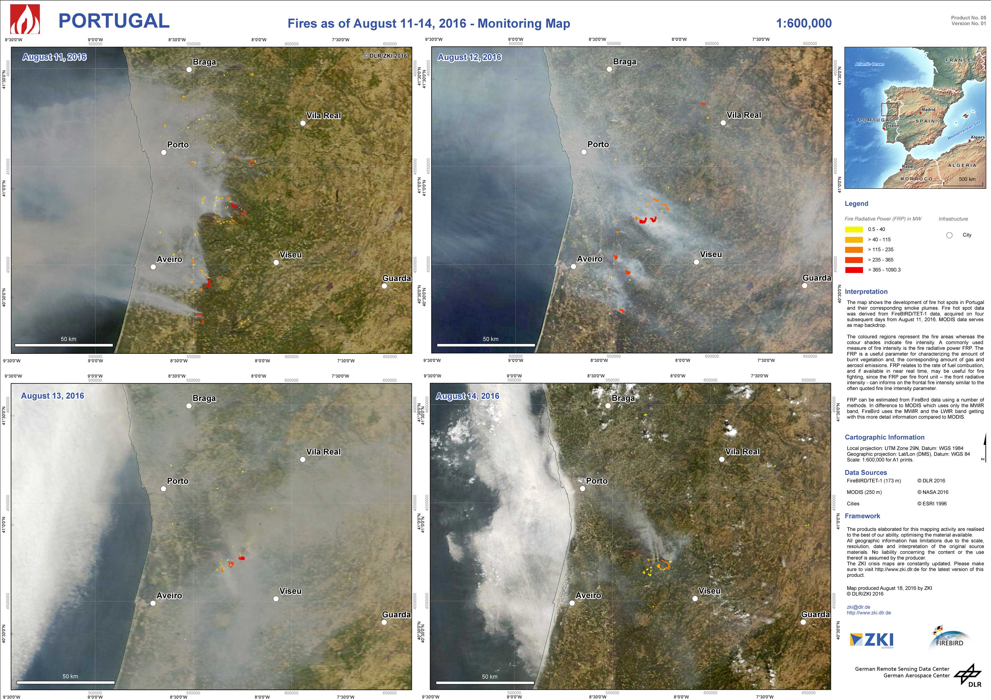 Waldbrand Portugal Karte | Karte